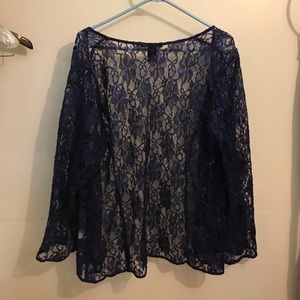 Woman within 2-piece lace jacket dress